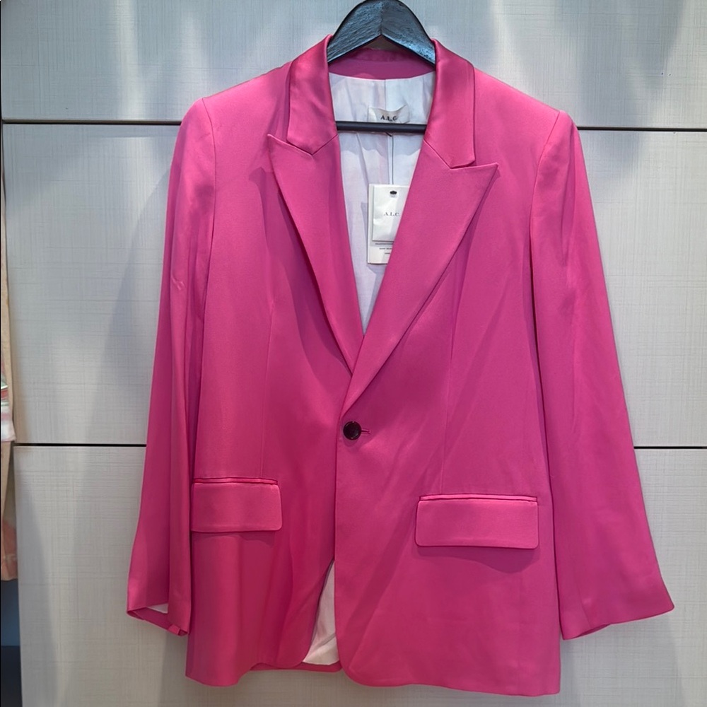 Vibrant Pink Blazer ALC Donovan blazer size 6 NWT silk